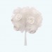 2.5" Diameter Stain Organza Flower 12X12 | Ivory